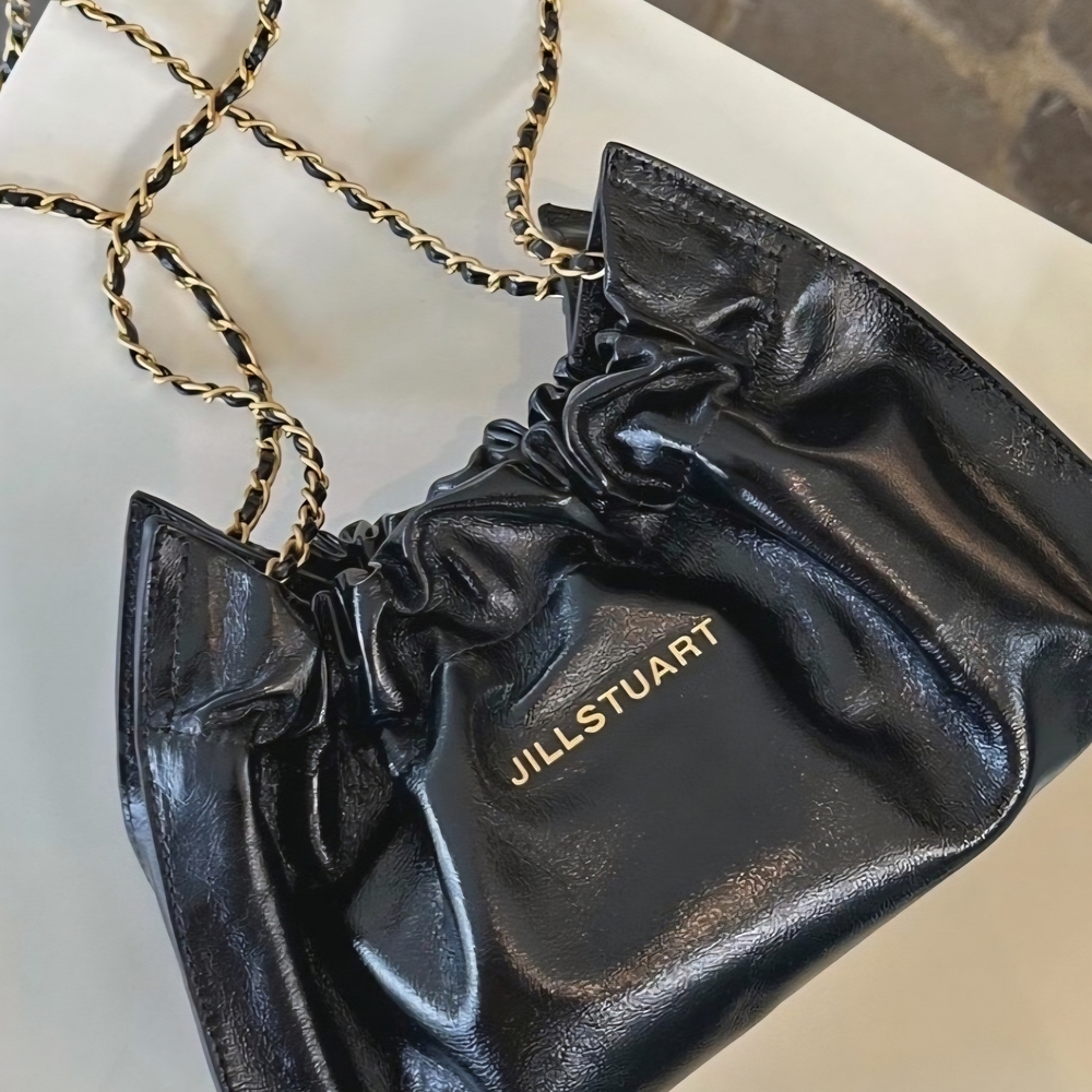 Jill Stuart Black Shoulder Bag with Chain Strap